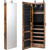 2-in-1 Door/Wall Mounted Jewelry Armoire Full Length Mirror in Brown Wood Finish Q280-GWDMJAB119546287923