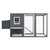 Outdoor Chicken Cage Hen House with 1 Egg Cage Gray Wood A949-170846