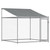 Dog Cage with Roof and Doors Gray 13.1'x6.6'x6.6'Galvanized Steel A949-3209563