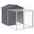 Chicken Cage with Run Anthracite 46.1"x239.8"x48.4" Galvanized Steel A949-3189070