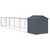 Chicken Cage with Run Anthracite 46.1"x239.8"x48.4" Galvanized Steel A949-3189070