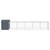 Chicken Cage with Run Anthracite 46.1"x239.8"x48.4" Galvanized Steel A949-3189070