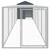 Chicken Cage with Run Anthracite 46.1"x239.8"x48.4" Galvanized Steel A949-3189070