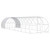 Chicken Coop Silver 393.70 x 118.11 x 78.74 in Galvanised Steel A949-3434699