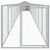 Dog House with Roof Light Gray 46.1"x480.7"x48.4" Galvanized Steel A949-3189068