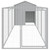 Dog House with Roof Light Gray 46.1"x159.4"x48.4" Galvanized Steel A949-3189064