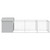 Dog House with Roof Light Gray 46.1"x159.4"x48.4" Galvanized Steel A949-3189064