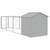Dog House with Roof Light Gray 46.1"x159.4"x48.4" Galvanized Steel A949-3189064