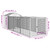 Dog House with Roof Light Gray 46.1"x159.4"x48.4" Galvanized Steel A949-3189064