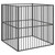 Dog Playpen Black Galvanized Steel 39.4 in x 39.4 in x 39.4 in A949-172209