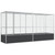 Aviary with Extension Silver 164.8"x42.1"x83.5" Steel A949-3214267