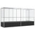 Aviary with Extension Silver 164.8"x42.1"x83.5" Steel A949-3214267