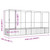 Aviary with Extension Silver 164.8"x42.1"x83.5" Steel A949-3214267