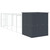 Dog House with Run Anthracite 65"x259.4"x71.3" Galvanized Steel A949-3189100