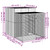 Chicken Cage with Run Anthracite 65"x98.8"x71.3" Galvanized Steel A949-172367