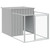 Dog House with Run Light Gray 43.3"x320.1"x43.3" Galvanized Steel A949-3189086