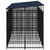 Outdoor Dog Kennel with Roof Steel 99.2 ft A949-3097950