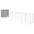 Dog House with Run Light Gray 65"x420.1"x71.3" Galvanized Steel A949-3189107