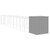 Dog House with Run Light Gray 65"x420.1"x71.3" Galvanized Steel A949-3189107