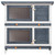 Outdoor Rabbit Hutch 4 Doors Gray Wood A949-170834