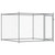Dog Cage with Door Gray 26.2'x6.6'x4.9'Galvanized Steel A949-3209580