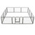 Dog Playpen 12 Panels Steel 31.5"x23.6" Black A949-170573