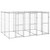 Outdoor Dog Kennel Galvanized Steel with Roof 78.1 ft A949-3082272