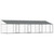 Dog Cage with Roof and Doors Gray 26.2'x6.6'x6.6'Galvanized Steel A949-3209565