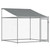 Dog Cage with Roof and Doors Gray 26.2'x6.6'x6.6'Galvanized Steel A949-3209565
