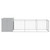 Dog House with Run Light Gray 43.3"x159.4"x43.3" Galvanized Steel A949-3189084