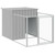 Dog House with Run Light Gray 43.3"x159.4"x43.3" Galvanized Steel A949-3189084