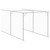 Dog House with Run Light Gray 43.3"x159.4"x43.3" Galvanized Steel A949-3189084