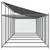 Dog Cage with Roof and Doors Gray 39.4'x6.6'x6.6'Galvanized Steel A949-3209567