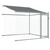 Dog Cage with Roof and Doors Gray 39.4'x6.6'x6.6'Galvanized Steel A949-3209567