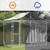 Outdoor Dog Kennel with Roof Silver 9.8'x4.9'x8.2'Galvanized Steel A949-153680