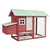 Chicken Cage Red 66.9"x31.9"x43.3" Solid Pine & Fir Wood A949-170863