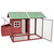 Chicken Cage Red 66.9"x31.9"x43.3" Solid Pine & Fir Wood A949-170863