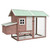 Chicken Cage Mocha 66.9"x31.9"x43.3" Solid Pine & Fir Wood A949-170862