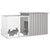 Rabbit Cage Gray 78.7"x35.8"x39.4" Galvanized Steel A949-3155528