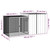 Rabbit Cage Gray 78.7"x35.8"x39.4" Galvanized Steel A949-3155528