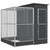 Aviary with Extension Silver 82.3x79.9x85.0" Steel A949-3216426