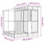 Aviary with Extension Silver 82.3x79.9x85.0" Steel A949-3216426