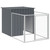 Dog House with Run Anthracite 43.3"x320.1"x43.3" Galvanized Steel A949-3189081
