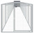 Dog House with Run Anthracite 43.3"x480.7"x43.3" Galvanized Steel A949-3189083