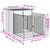Dog House with Run Anthracite 43.3"x79.1"x43.3" Galvanized Steel A949-172357