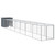 Chicken Cage with Run Anthracite 43.3"x320.1"x43.3" Galvanized Steel A949-3189091