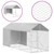 Outdoor Dog Kennel with Roof Silver 6.6x19.7x8.2 Galvanized Steel A949-3190491