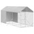 Outdoor Dog Kennel with Roof Silver 6.6x19.7x8.2 Galvanized Steel A949-3190491
