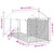 Outdoor Dog Kennel with Roof Silver 6.6x19.7x8.2 Galvanized Steel A949-3190491
