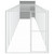 Dog House with Run Light Gray 65"x500.4"x71.3" Galvanized Steel A949-3189108